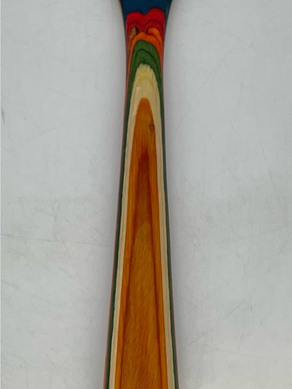 Baltique Handmade Wood Cooking Spoon, Multicolor Brown Green Red, Hanging Hole